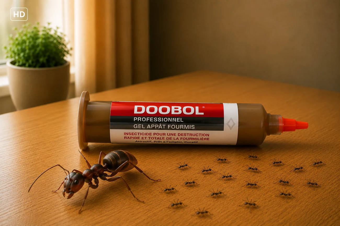 Gel appât Dobol fourmis et fourmis en activité