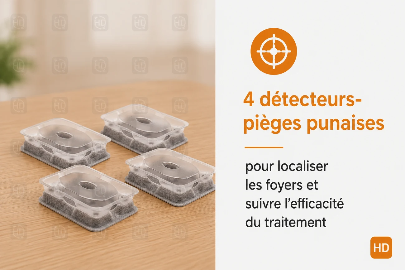4 détecteurs-pièges punaises du pack