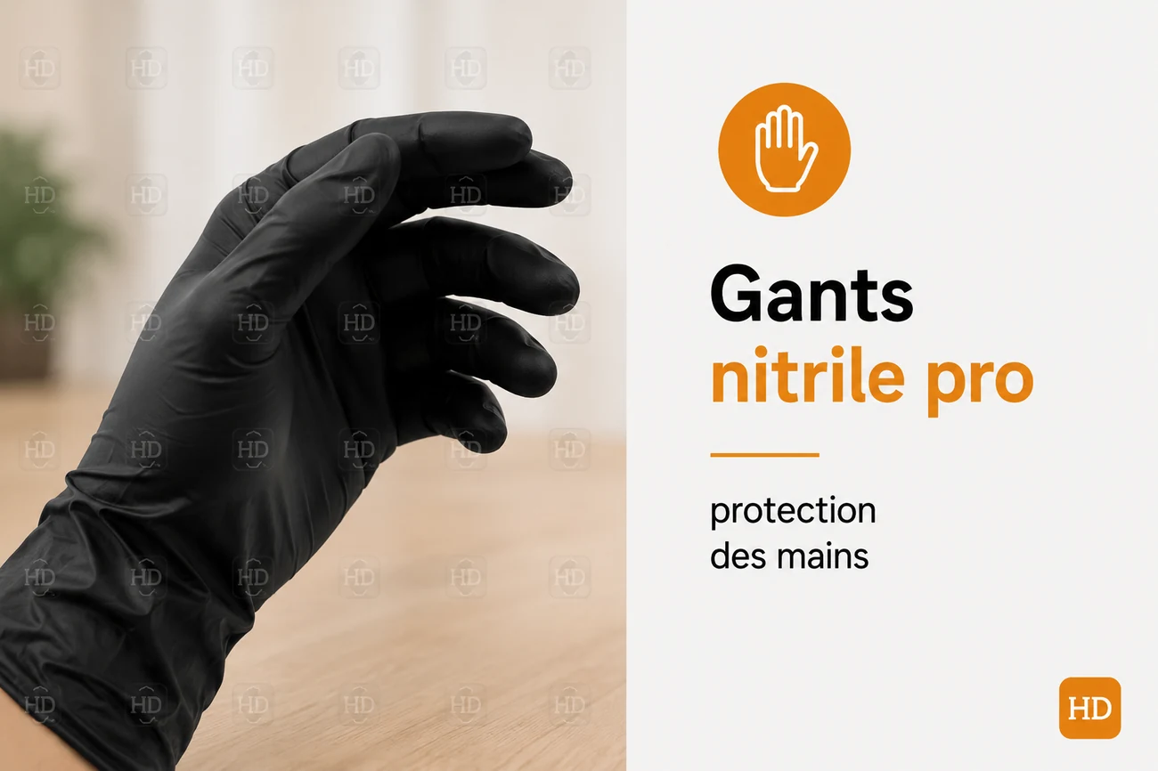 Gants nitrile pro du pack