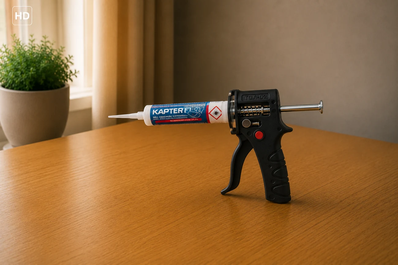 Pistolet ACCUTHOR avec cartouche de gel KAPTER FLUOGEL en place