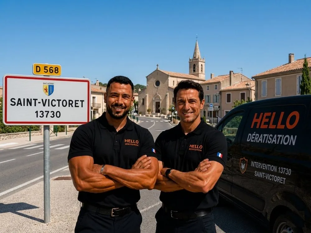 Medhi et Julien, fondateurs de Hello Dératisation, à Saint-Victoret — dératisation et nuisibles dans les zones d'activités, au Pas des Lanciers et en bordure de l'aéroport (13730)