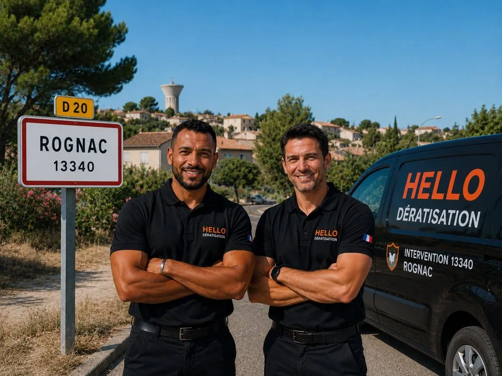 Medhi et Julien, fondateurs de Hello Dératisation, à Rognac — dératisation et nuisibles dans les zones industrielles, au bord de l'étang de Berre et sur le plateau (13340)
