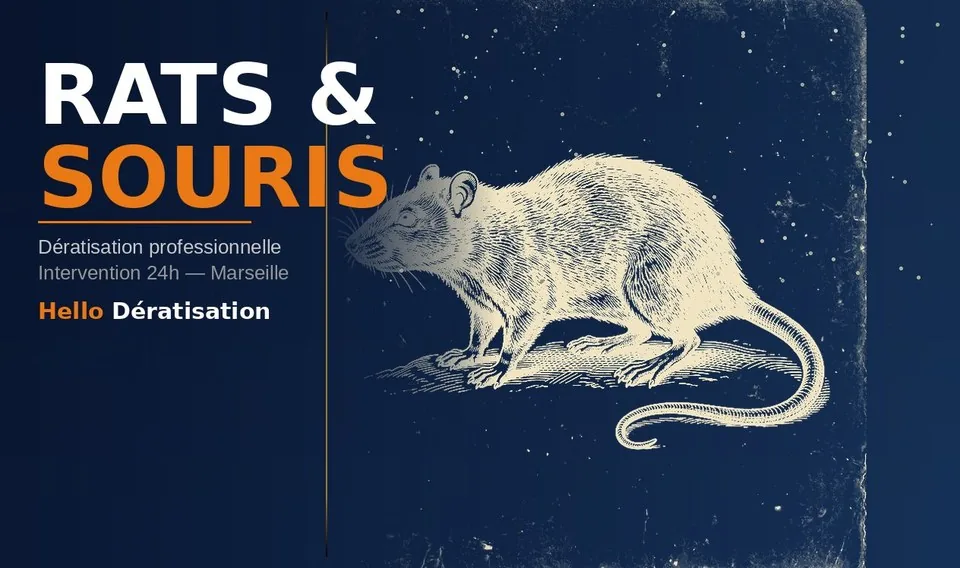 Dératisation rats et souris à Marseille — Hello Dératisation, intervention 24h certifiée Certibiocide TP14